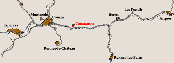 Kaart Coustaussa