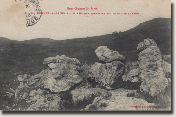 De Roches Tremblantes op een oude postkaart